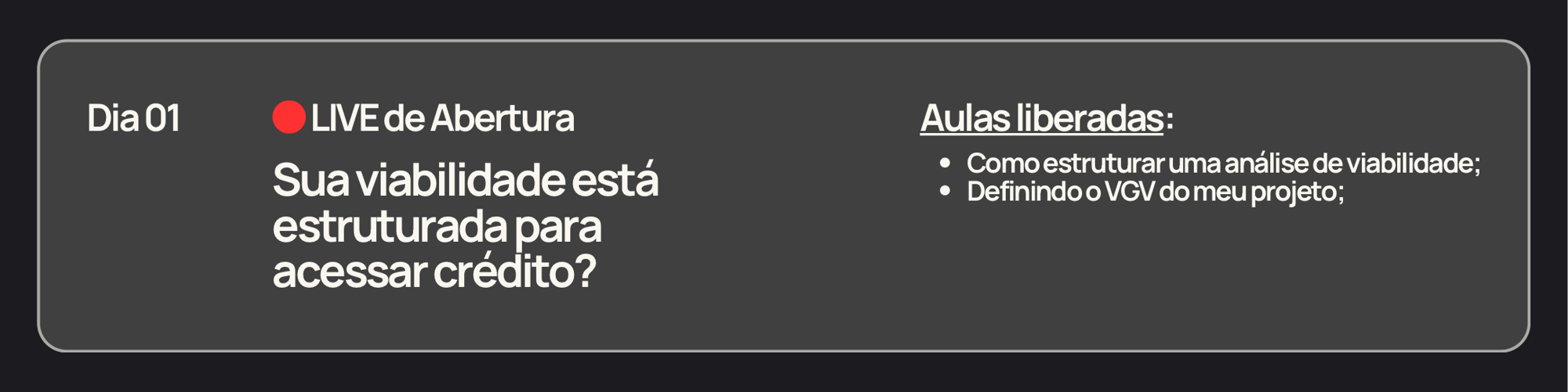O objetivo é claro te dar o domínio técnico para transformar seu projeto em um negócio sólido, pronto para receber funding e virar realidade. - 3
